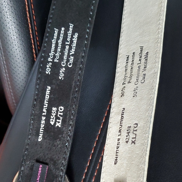 Bundle Chinese Laundry Black and Gold Textured Belt - Picture 4 of 4